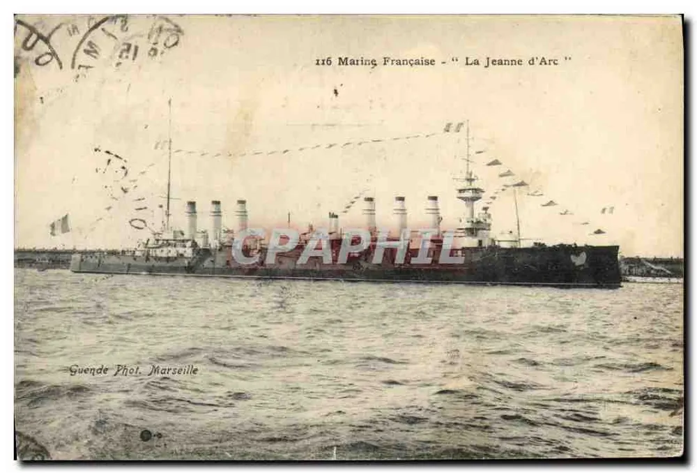 Joana d'Arc — Cruzeiro da Marinha Francesa — Guende Phot. Marseille - Frente