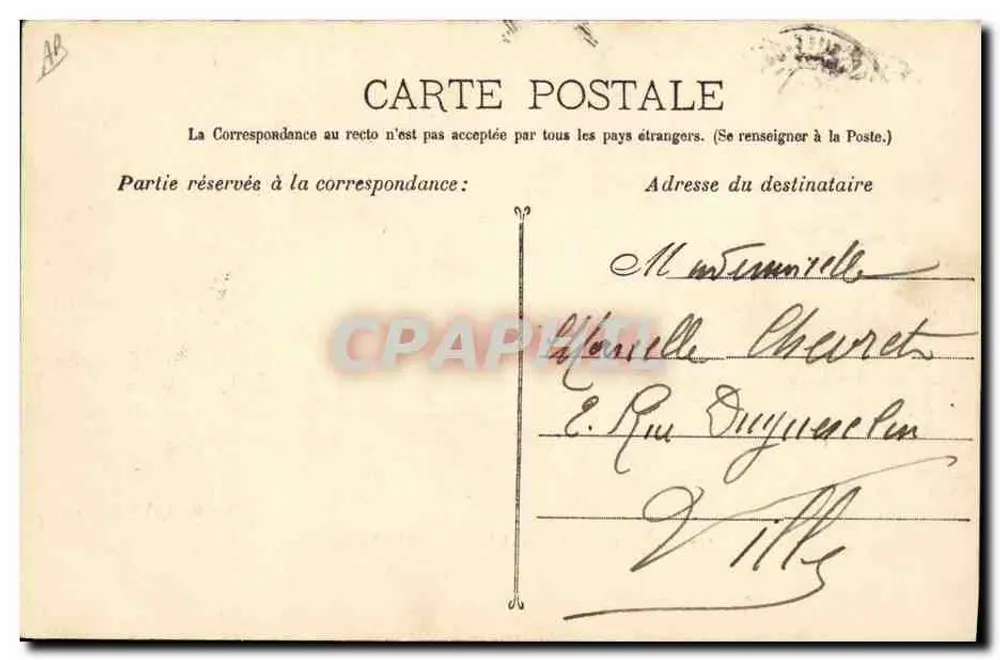 A Jeanne D'Arc — Navio de Guerra Francês — Guende phot, Marselha - Verso