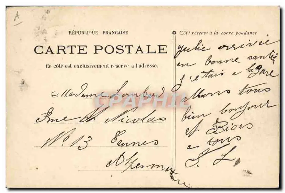 Toulon — Die "Jeanne-d'Arc" Kreuzer — J. Maurel, Fotoverlag. Toulon - Rückseite