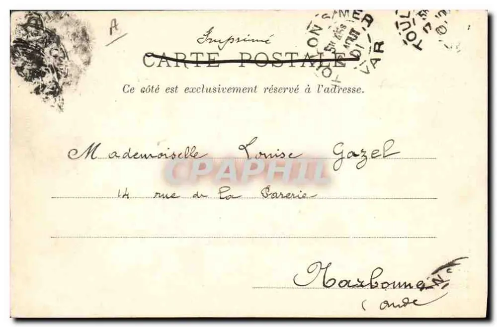 Jeanne d'Arc, Panzerschiff — Französische Marine — Phototyp Marius Bar, Toulon, n°87 - Rückseite