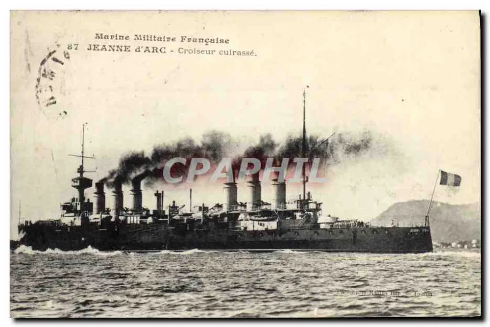 Jeanne d'Arc — Panzerkreuzer — Französische Marine - Vorderseite
