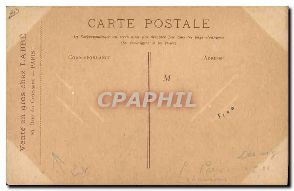 Folie d'Amour — Lied von Gaston Deval und Paul Fauchey — Atelier Dola, 150, B4 Montparnasse - Rückseite