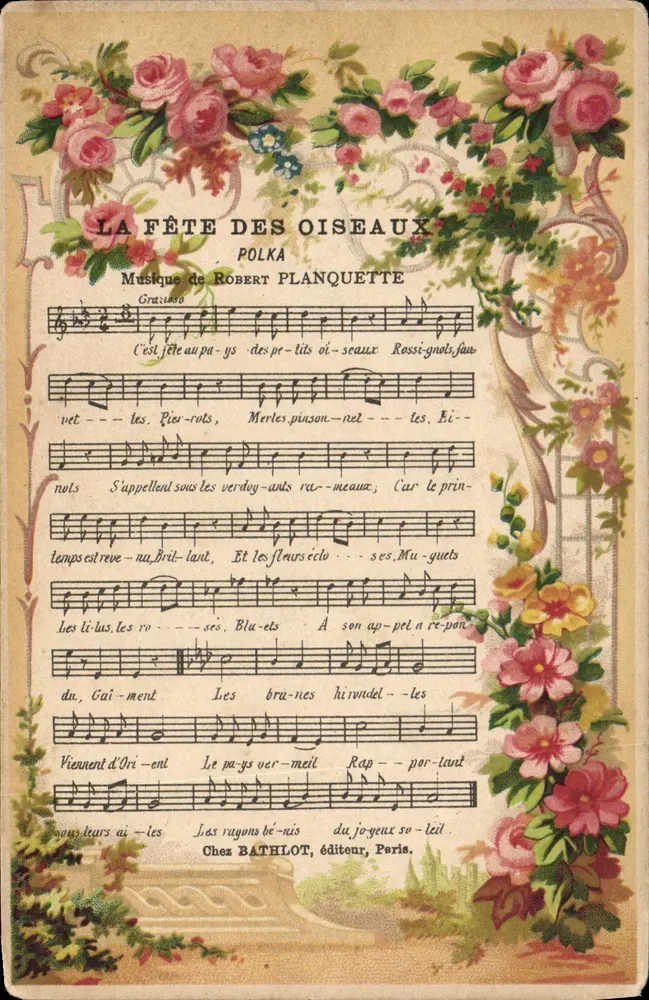 Das Vogelfest — Polka — Musik von Robert Planquette — Bathlot, Verlag, Paris - Vorderseite