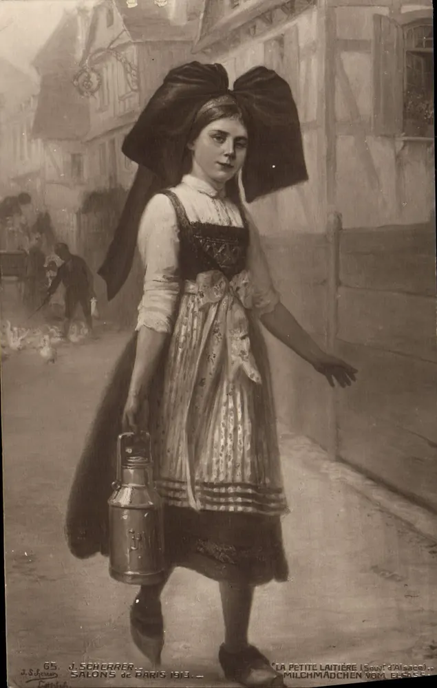 Die Milchmaid (Savoy von Elsass) — J. Scherrer — Salons de Paris 1913 — n° 65 - Vorderseite