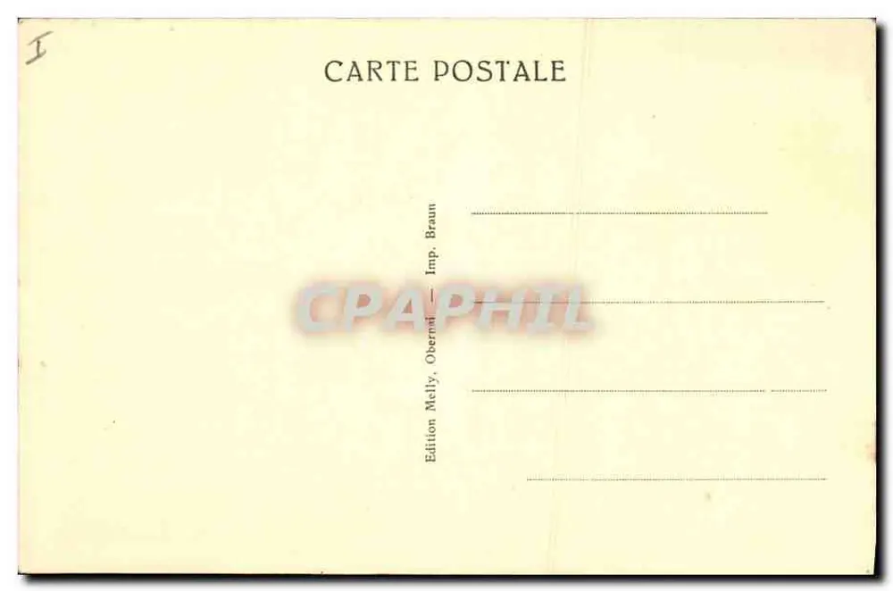 Obernai — Ninho de corujas — Edição Mely, Imp. Braun - Verso