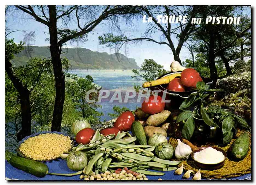 पिस्तू के सूप — प्रोवेंस के रेसिपी — फ्रांस में प्रिंट किया गया - आगे