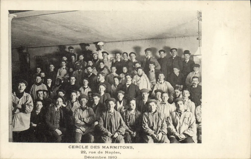 Kreis der Marmitons — Dezember 1910 — rue de Naples - Vorderseite