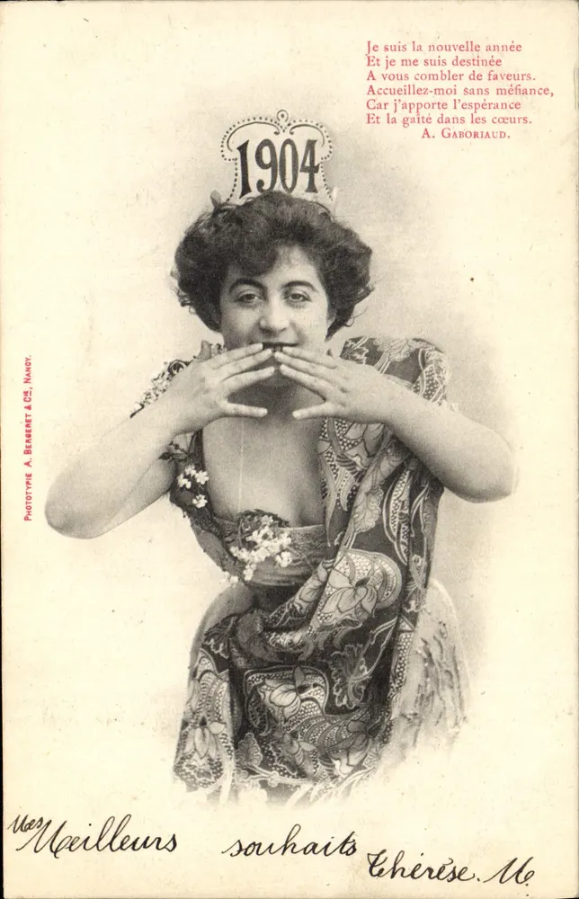 Frau in Krone von 1904 — phototypie A. Berement & Cie, Nancy — Seriennummer nicht sichtbar - Vorderseite
