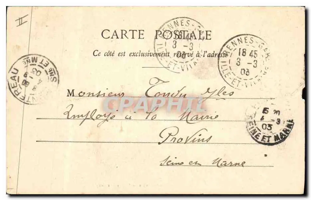 Die vier Jahreszeiten - Frühling — Phototype A. Bergeret & Cie, Nancy - Rückseite