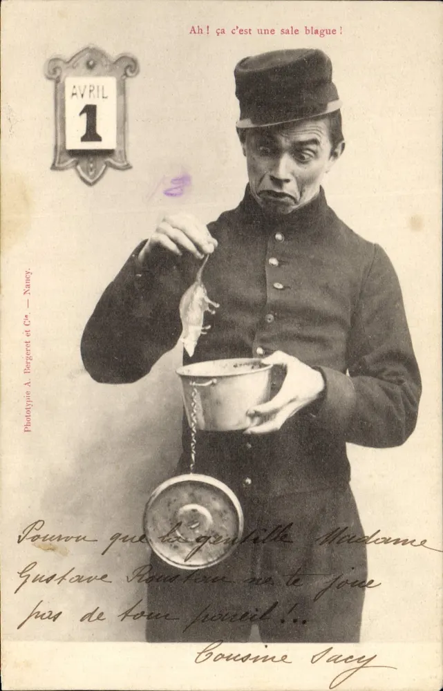 Soldat im Uniform — April 1 — Phototypie A. Bergeret et Cie — Nancy - Vorderseite