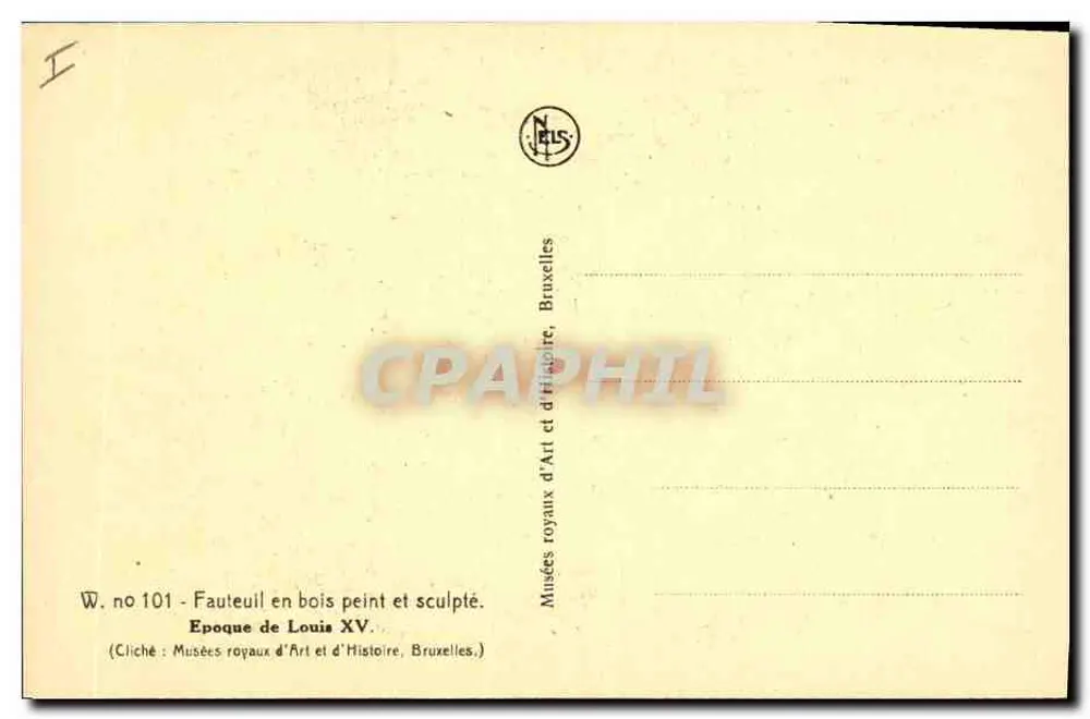 Gemalte und geschnitzte Holzstuhle — Louis XV-Zeit — Königliche Museen für Kunst und Geschichte, Brüssel - Rückseite