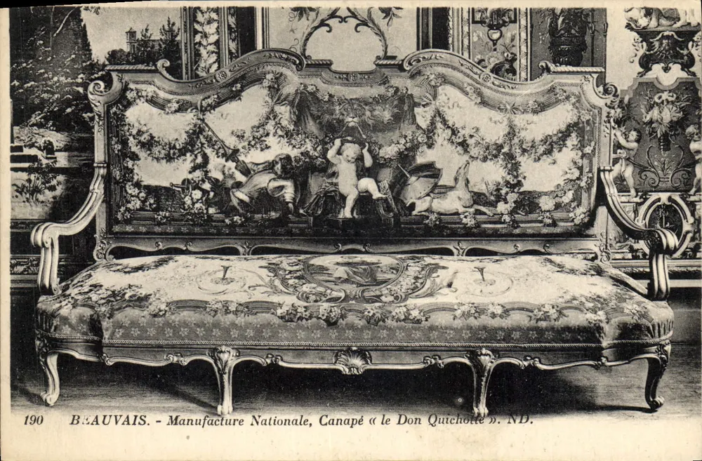 Beauvais - Manufacture Nationale, Sofa « le Don Quichotte » - Vorderseite