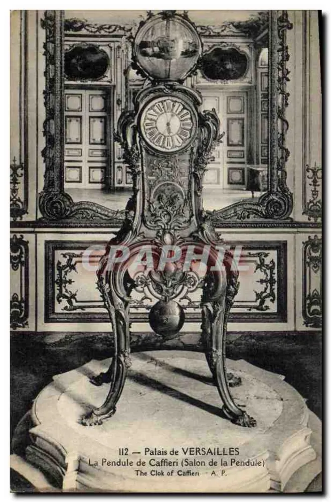 Palácio de VERSAILLES — A Relógio de Caffieri (Sala da Relógio) — Cormault e Papeault, Paris, n° 112 - Frente