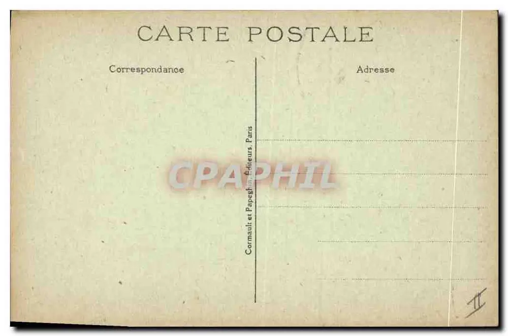 Palácio de VERSAILLES — A Relógio de Caffieri (Sala da Relógio) — Cormault e Papeault, Paris, n° 112 - Verso