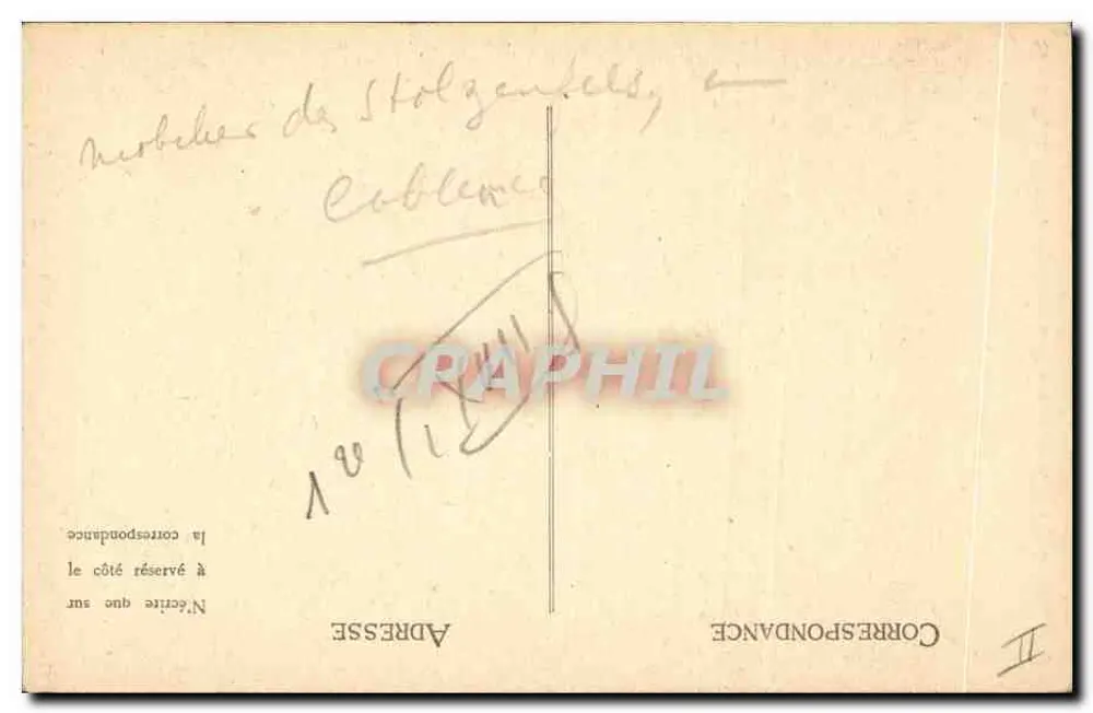 Mobilier antigo de Holzenfils — Série B.P. 4392 a — Editor Holzenfils (657 LL) - Verso