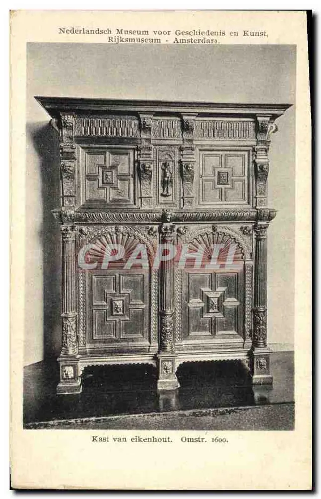 Cômodo de carvalho — século XVII — J. Vileger, Amsterdã - Frente