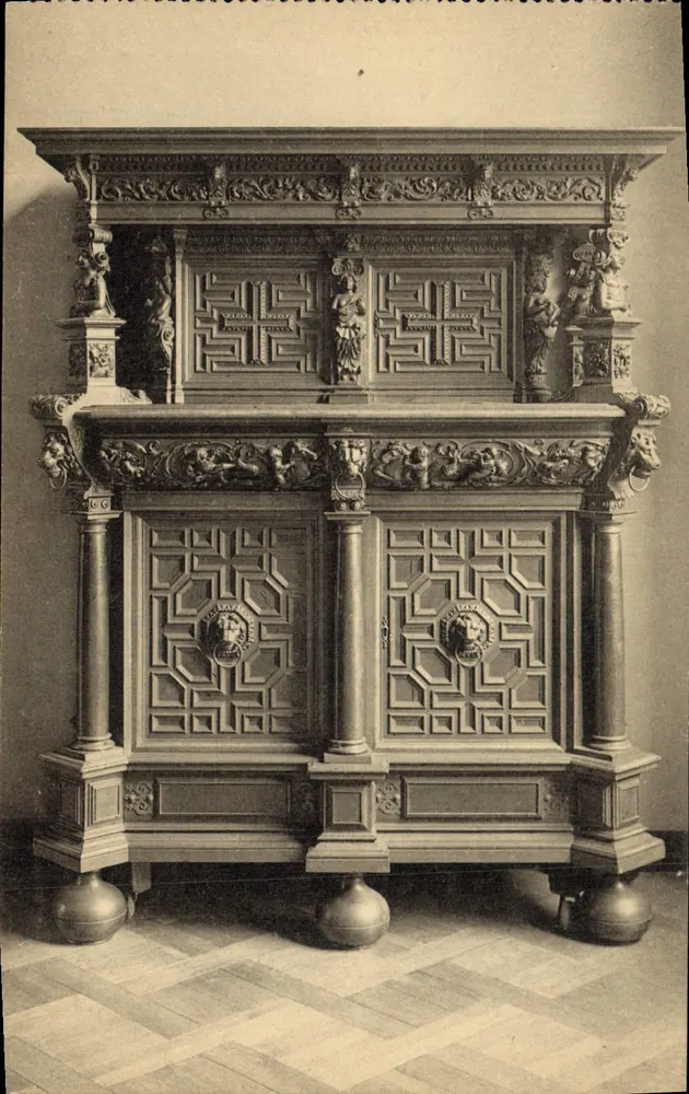 Brabant-Schrank — erste Hälfte des 17. Jahrhunderts — Königliche Museen des Cinquantenaire, Brüssel - Vorderseite