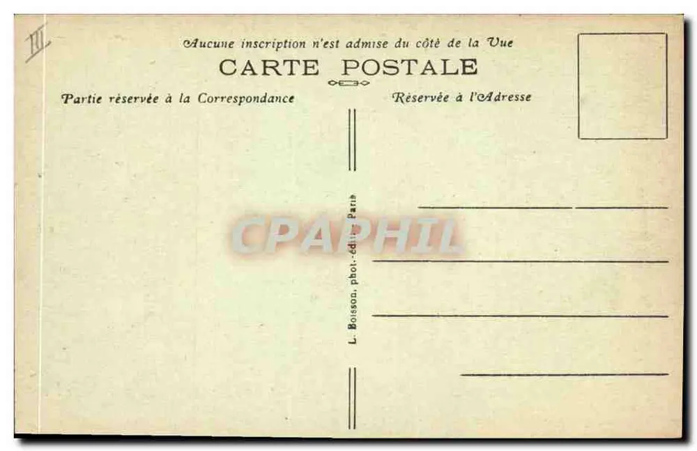 Historische Grabstätten (Père-Lachaise) - Der Columbarium - 59 T. - L. Boisson, phot.éd. Paris - Rückseite