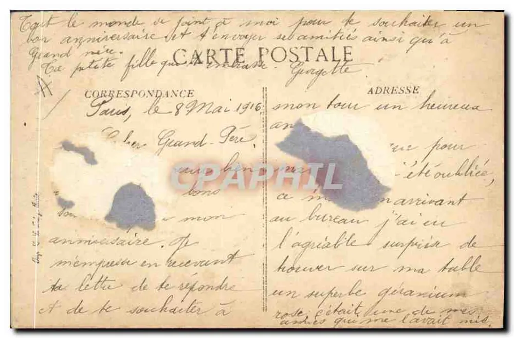 A Escola Arago aos seus Mortos Gloriosos — Paris — n°3 - Verso