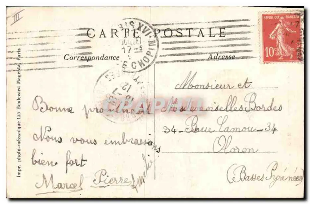 Paris — Jardin des Plantes — Schimpanse — Nr. 266 - Rückseite