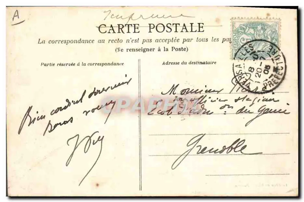 Versailles — 113 - 1. Génie, École de Ponts — Sammlung Gallets Modernes - Rückseite