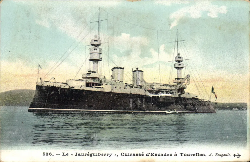 Das « Jauréguiberry », Schlachtschiff in Toulon — A. Bougault, Nr. 536 - Vorderseite