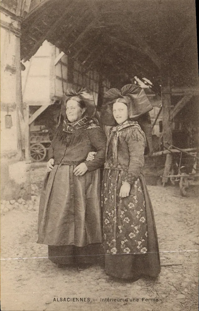 Alsacienses — Interior de uma Fazenda — Editor E. Le Deley, Paris - Frente