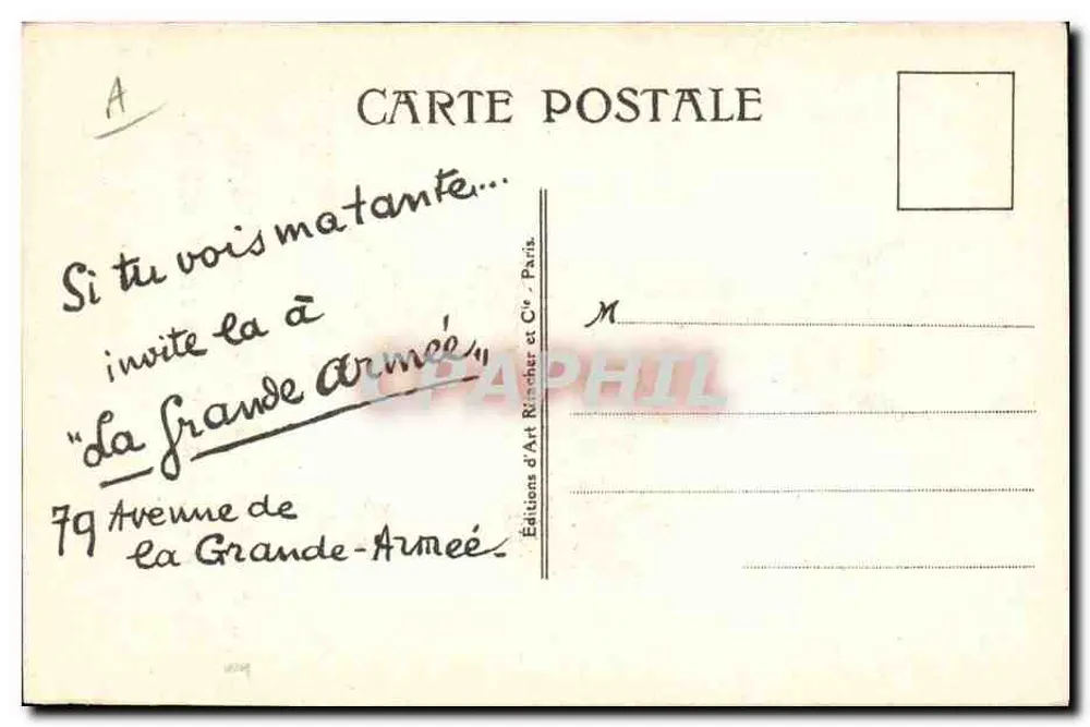 La Culotte di Boeuf Braisée Borghese — disegno di un toro che tiene un pantalone rosso — J. C. Bellaigue, 1912 - Verso