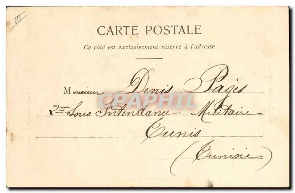 Der Kleine Cyszano — Schauspieler in Soldatenkostüm — Phototypie A. Bergsen & Cie, Nancy - Rückseite
