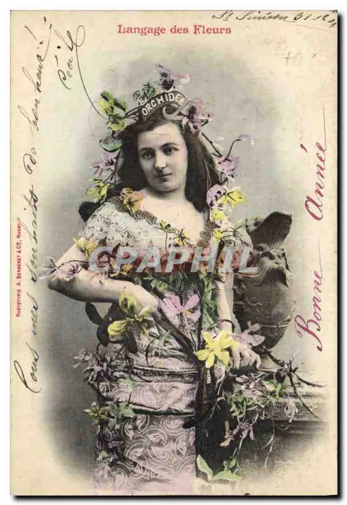 Sprache der Blumen — Orchidee — Phototype A. Bensser & Cie, Nancy - Vorderseite