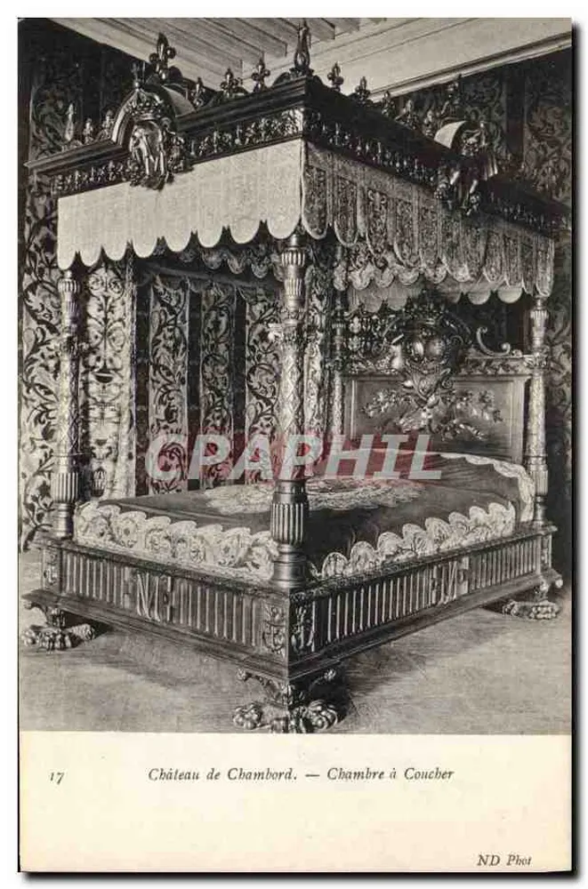 Castelo de Chambord — Quarto de Dormir — ND Phot, n°17 - Frente