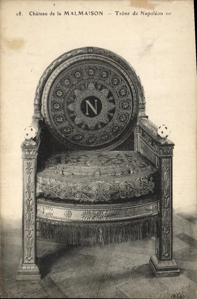 Castelo de MALMAISON — Trono de Napoleão 1º — E.I.D. - Frente