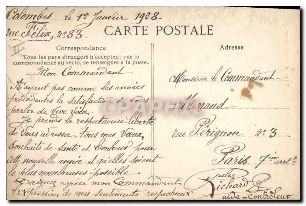 Castelo de MALMAISON — Trono de Napoleão 1º — E.I.D. - Verso