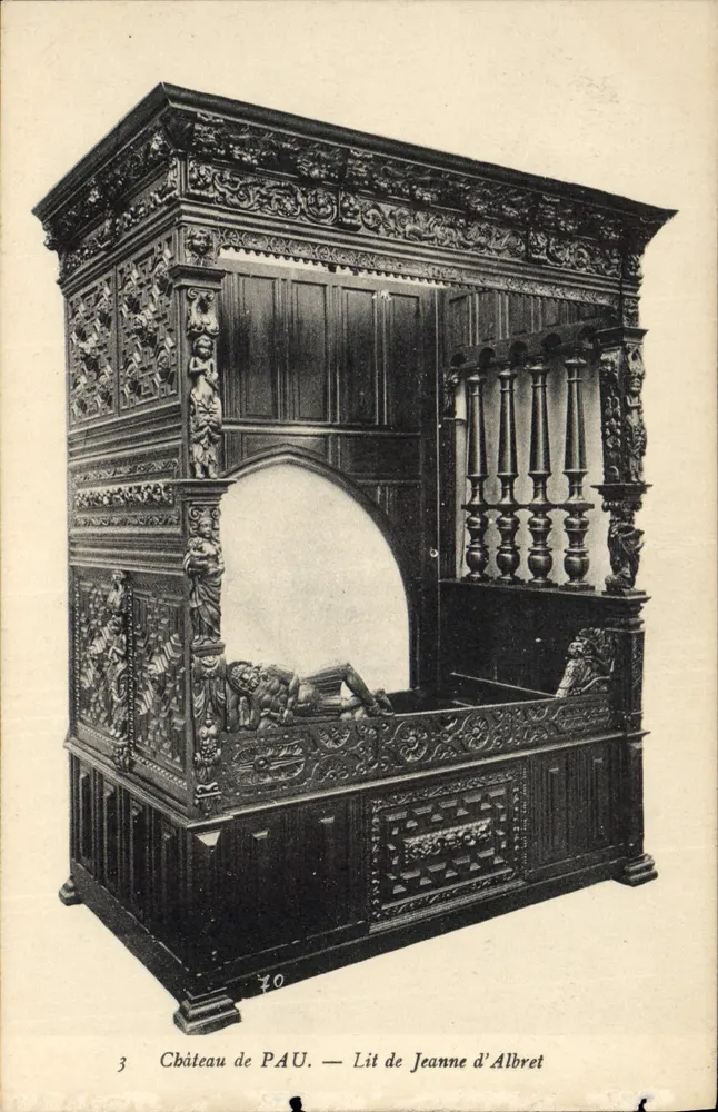 Château de PAU — Lit de Jeanne d'Albret — éditeur J. B. L. (n° 3) - Recto