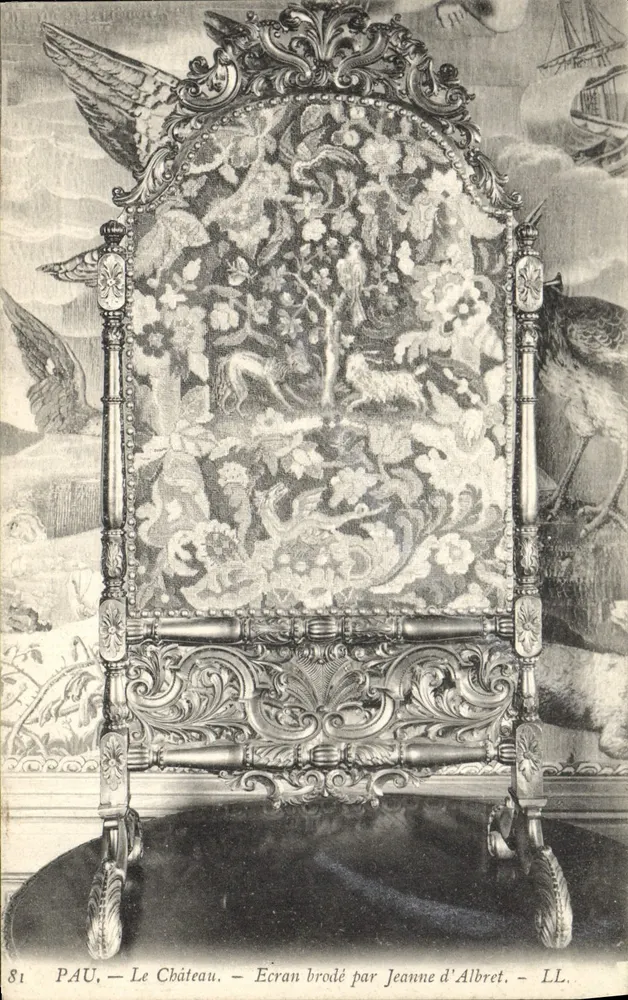 PAU — Das Schloss — Stickerei von Jeanne d'Albret — LL. — N° 81 - Vorderseite