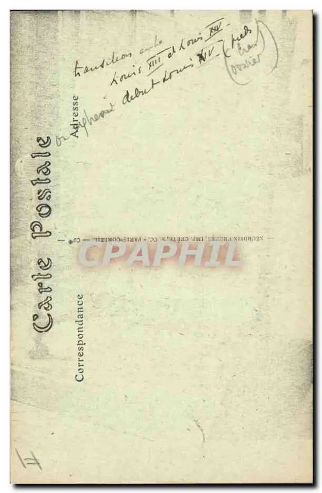 Cadeira — época Luís XIV — Musée des Arts Décoratifs - Verso