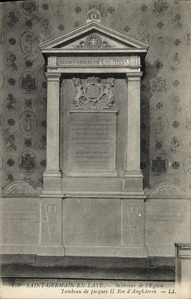 Grab von Jacques II, König von England — Innenansicht der Kirche Saint-Germain-en-Laye - Vorderseite