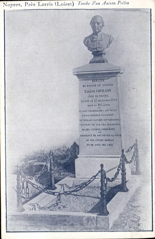 Noyers, in der Nähe von Lorrîs (Loiret) — Grab eines alten Priesters — Eugène Courson - Vorderseite