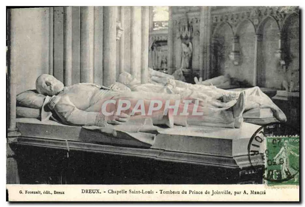 Dreux - Kapelle Saint-Louis - Grab des Prinzen von Joinville, von A. Mercié - Vorderseite