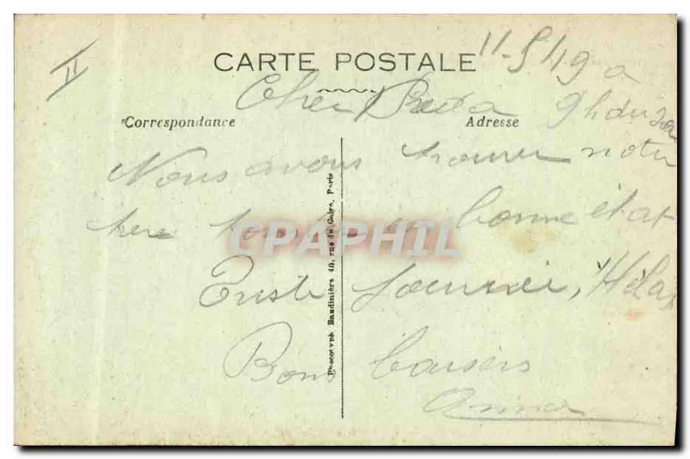 HAM (Somme) — Reparatur einer Brücke durch das Ingenieurkorps — Phot-Express, Visé Paris - Rückseite