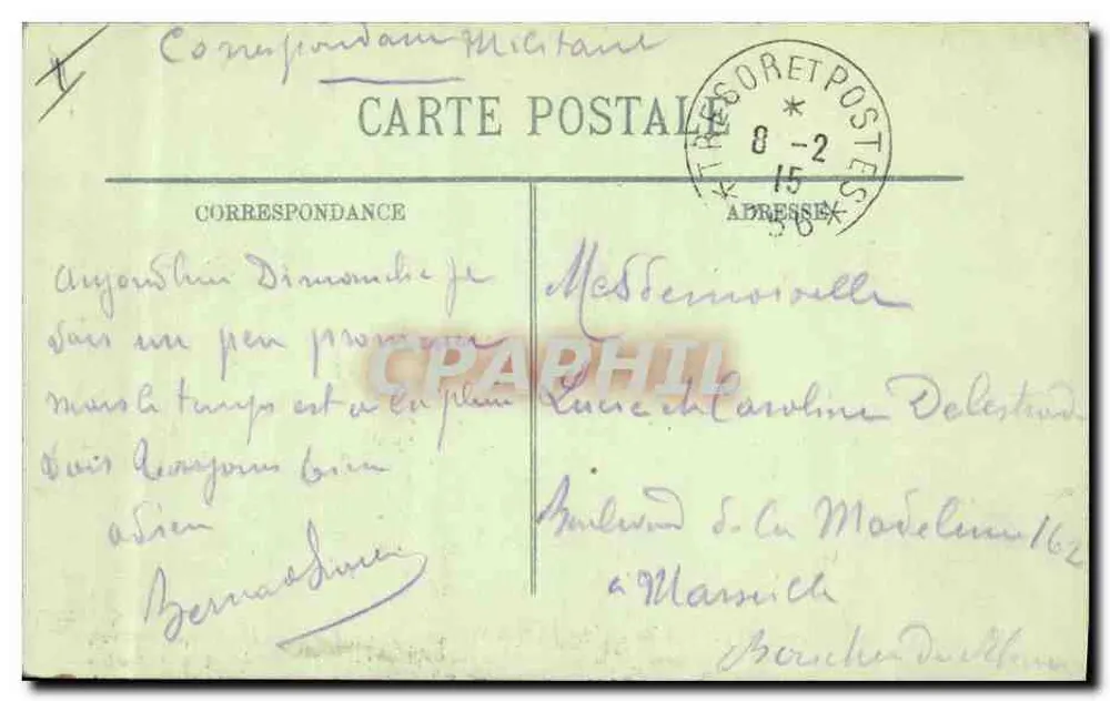 Lagny — Die Ruinen der Eisenbrücke — Donnerstag, 3. September 1914, als die deutsche Armee heranrückte, sprengten die französischen Ingenieure die Brücken über die Marne — Edit. E. R. T. Thorigny-Lagny - Rückseite