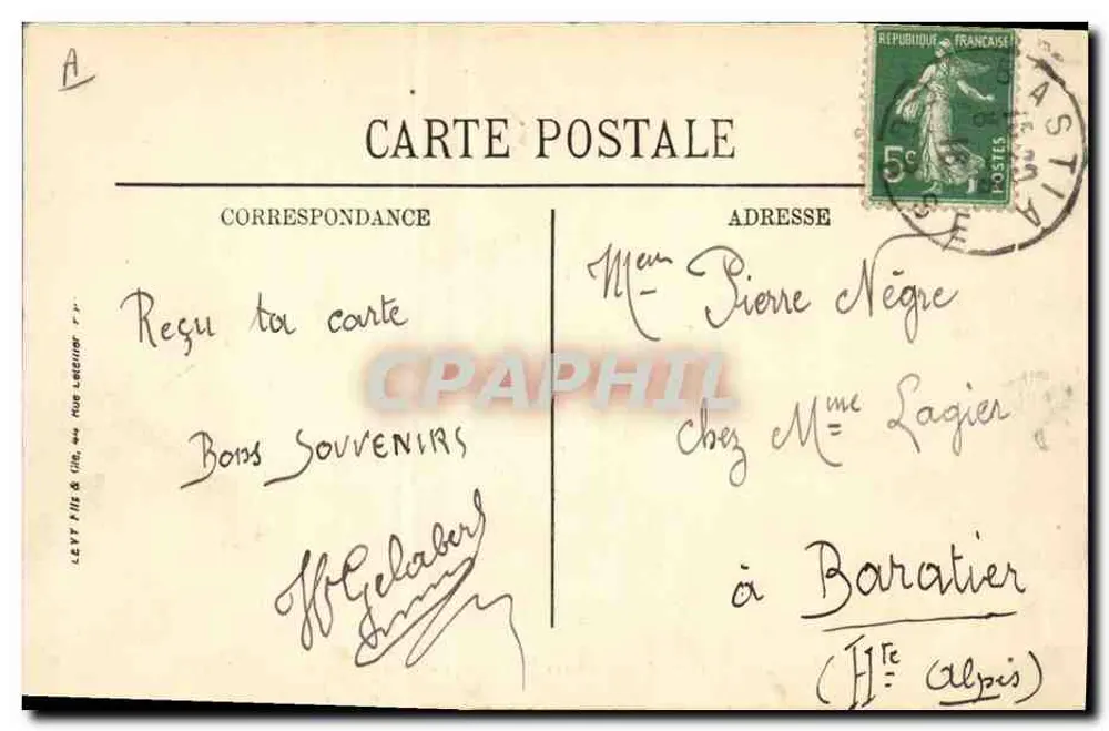 Das "Jauréguiberry", Schlachtschiff der Flotte — Kriegsmarine — LL. — Serie 12 - Rückseite
