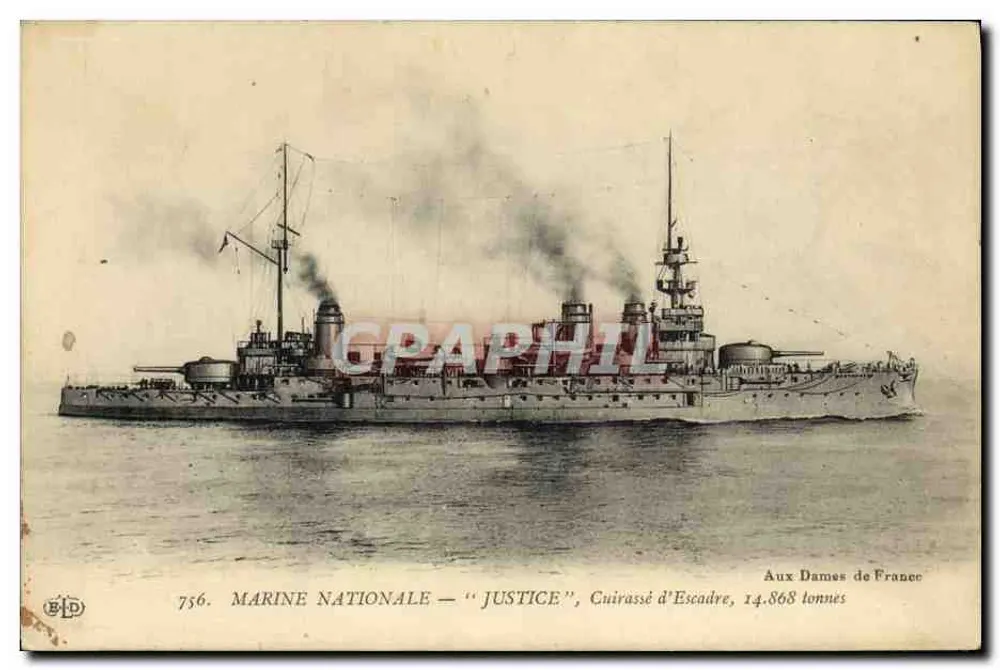 Cuirassado de Escadra 'Justiça' — Marinha Nacional — 756 - Frente