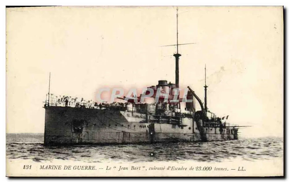 Marinha de Guerra — O "Jean Bart", couraçado de escadra de 23.000 toneladas — LL. — N° 134 - Frente