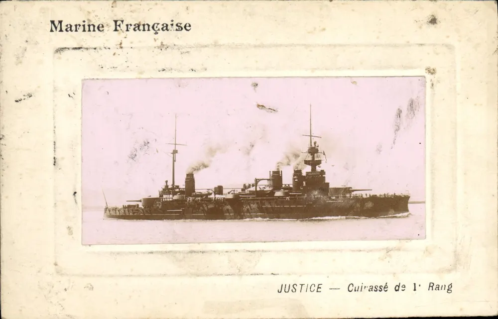 Justice — Cuirassé de 1er Rang — Marine Française - Anverso