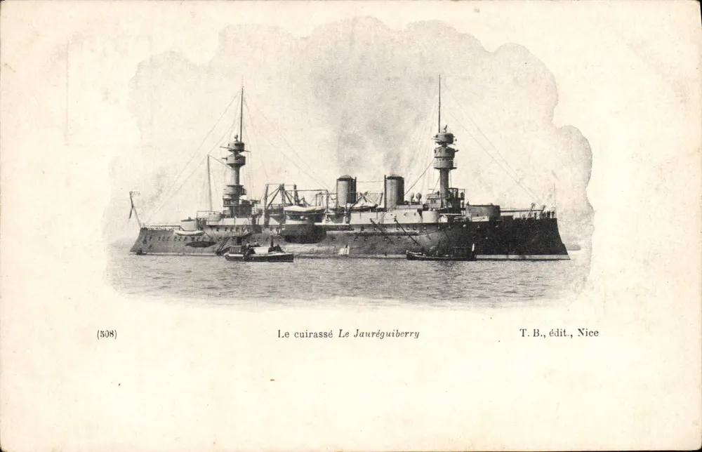 O encouraçado Le Jauréguiberry — (508) — T.B., editor, Nice - Frente