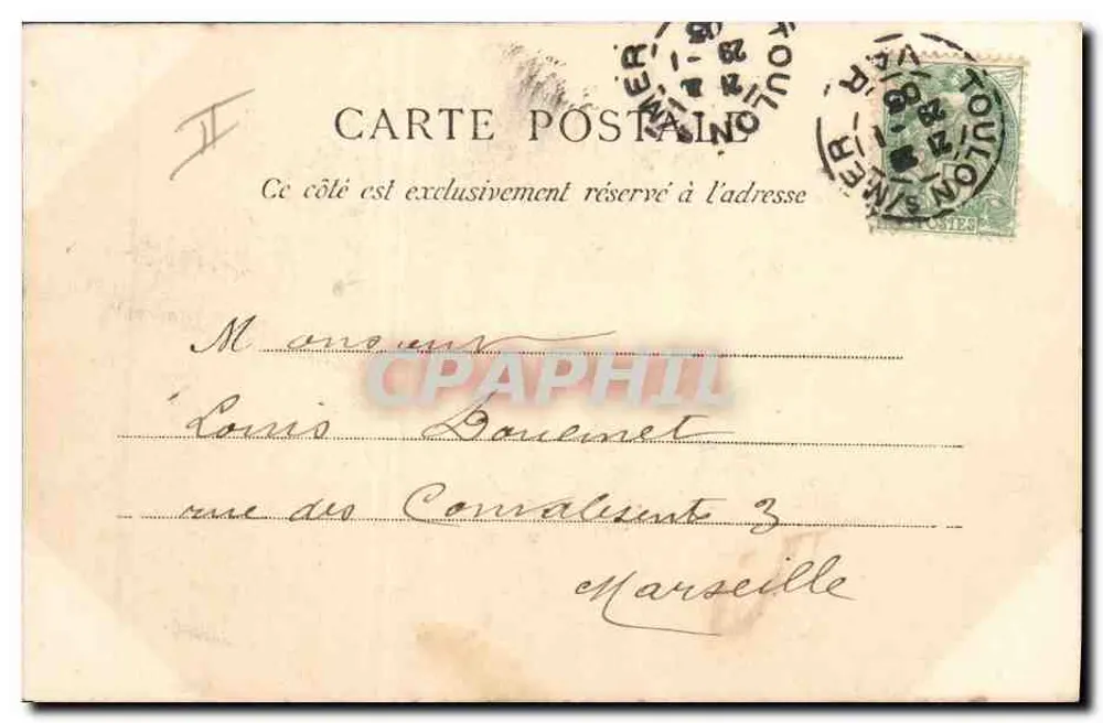 Le Jauréguiberry — Panzerkreuzer mit Turmgeschützen — Verlag Daucunet, n° 536 - Rückseite