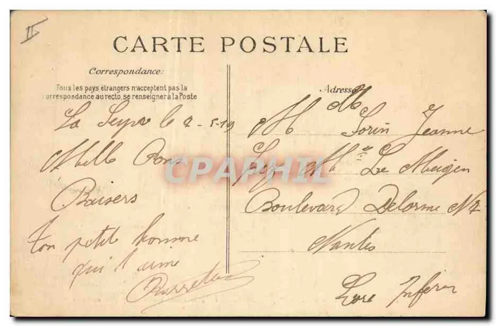 Marinha Nacional — Jules Ferry — Cruiser-Couraçado 27.500 cavalos - Verso