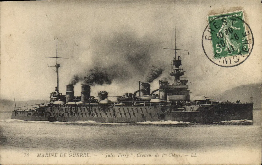 Kreuzer der ersten Klasse 'Jules Ferry' — Marine — Verlag LL, Nr. 74 - Vorderseite