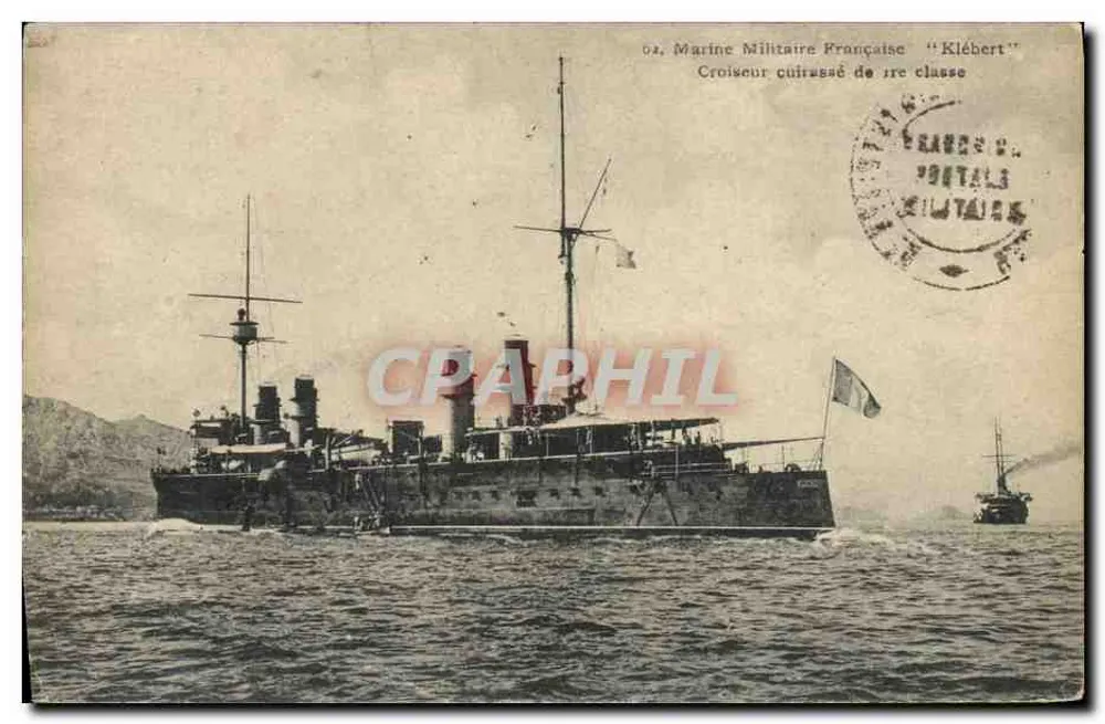 Cruiser blindado "Kléber" — Marinha Militar Francesa — n°04 - Frente